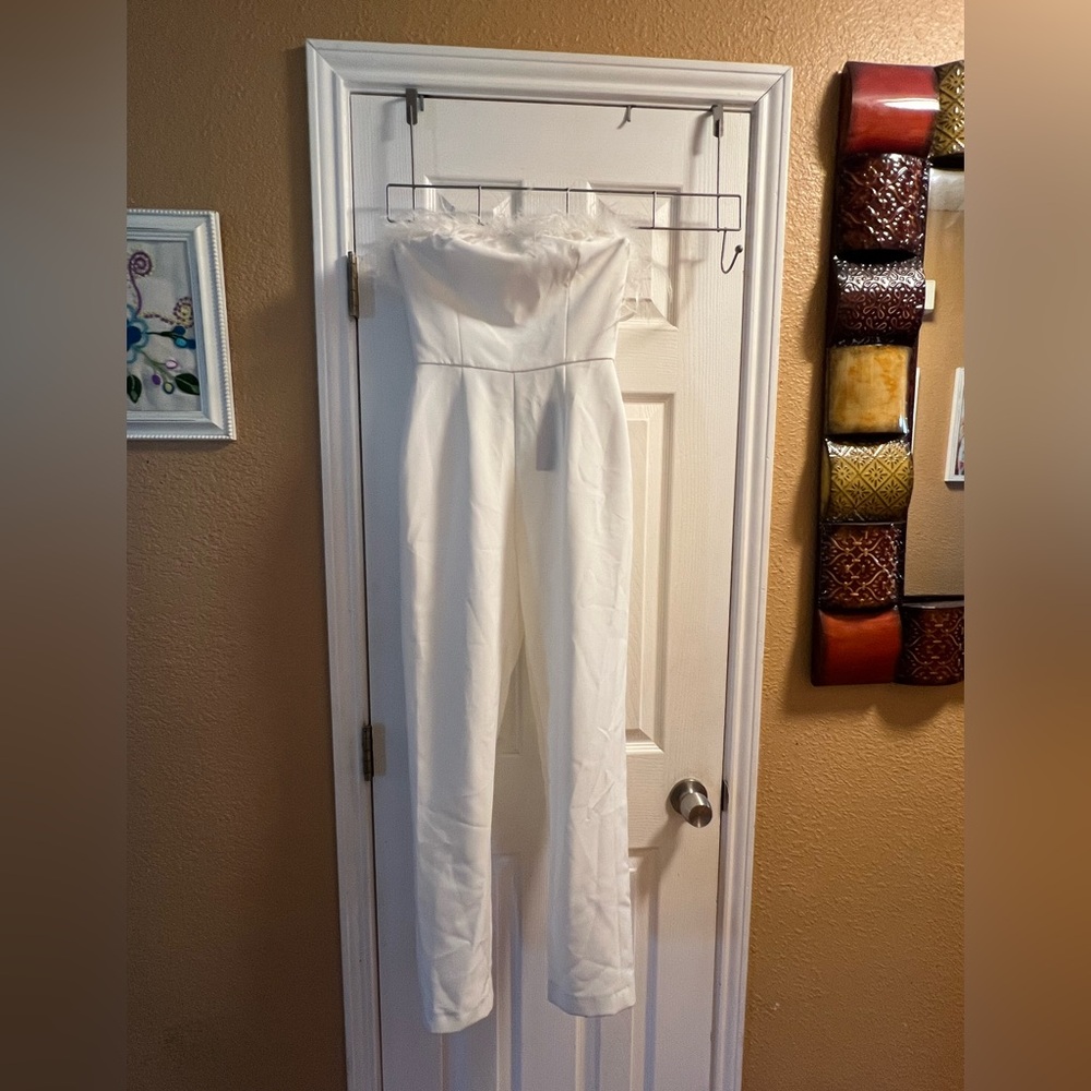 Chic White Strapless Jumpsuit